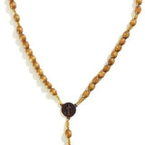 Handmade Wooden Catholic Rosaries, Rosary Beads Necklace from Bethlehem Wood Christian Prayer Holy Soil Medal & Metal Cross for Catholic or Christian Gift