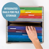 Collapsible Eco Plastic Crate, 6.6 Gal, Ocean Navy