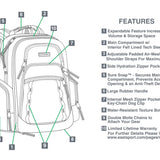 Unisex Diamond Expandable Recycled Backpack