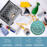 Collapsible Eco Plastic Crate, 6.6 Gal, Ocean Navy