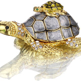 Vintage Turtle Jewelry Trinket Box
