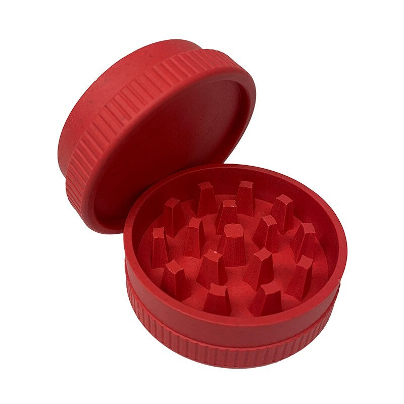 2.5" Spice Tobacco Herb Grinder 100% Biodegradable - Red Eco-Friendly Kashmir