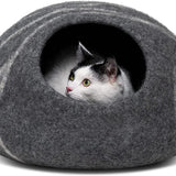 Cat Cave – Premium Handmade Felt Bed for Indoor Cats