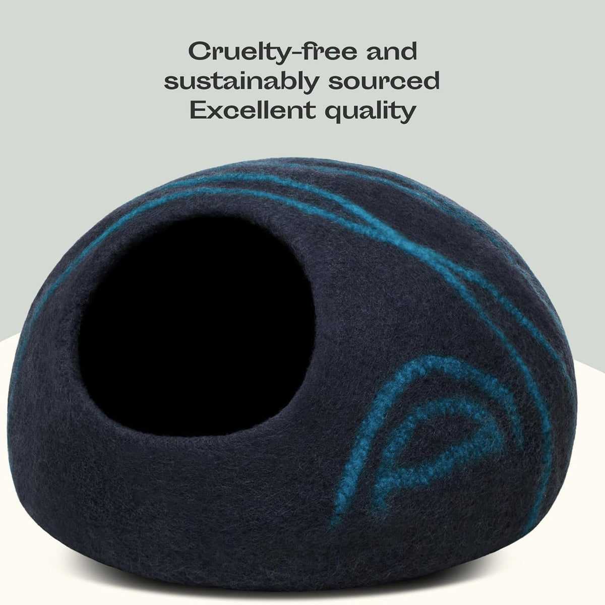 Cat Cave – Premium Handmade Felt Bed for Indoor Cats