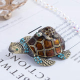 Vintage Turtle Jewelry Trinket Box