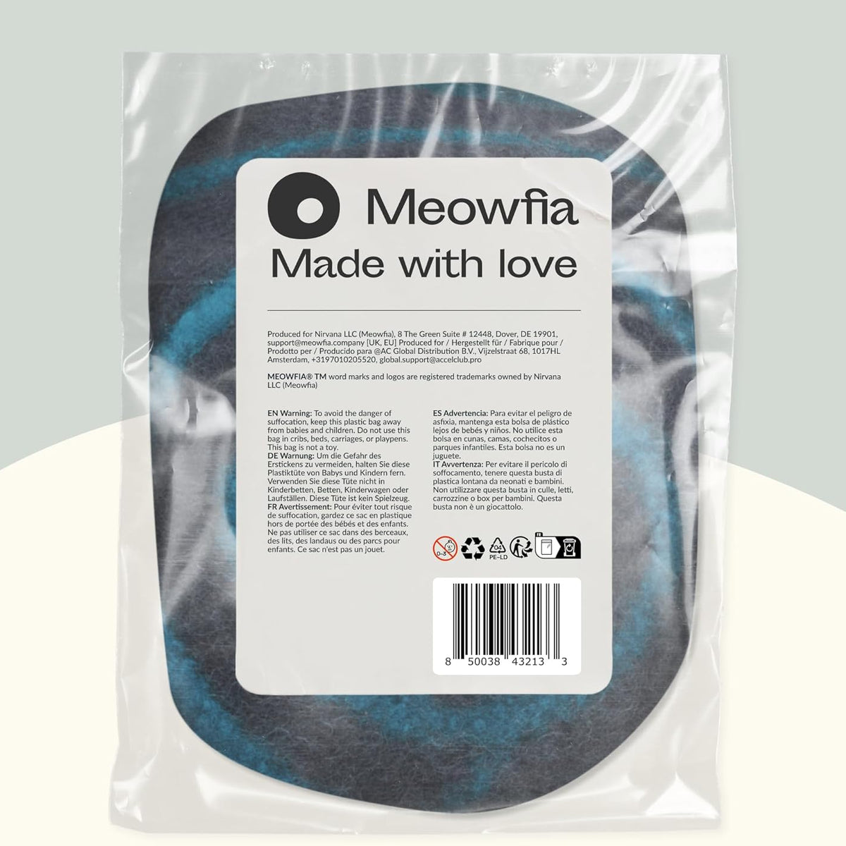 Cat Cave – Premium Handmade Felt Bed for Indoor Cats