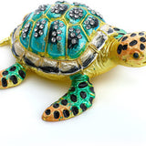 Vintage Turtle Jewelry Trinket Box