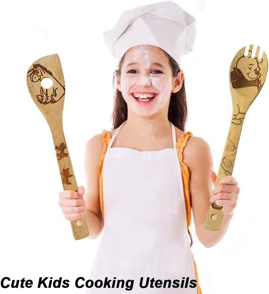 Cartoon Wooden Spoons for Cooking