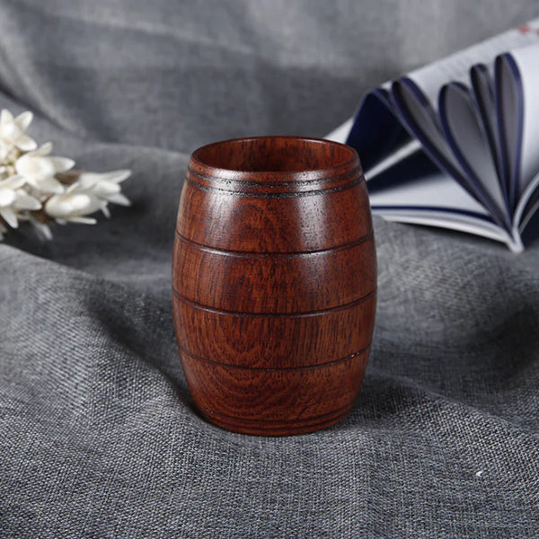 Wooden Tea Cup with Eco-Friendly Paint - Japanese Style