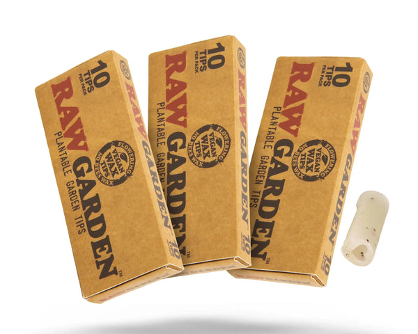 RAW Plantable Garden Filter Tips -10 Tips Per Pack - 3 Pack Kit = 30 Tips