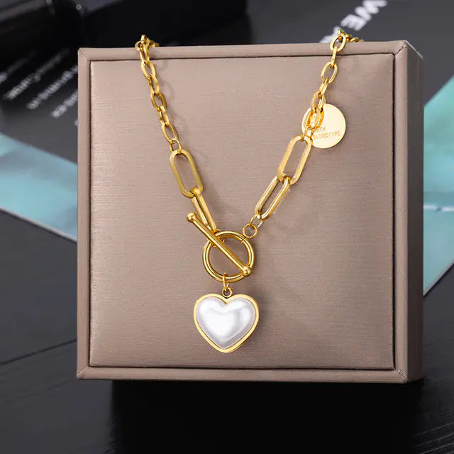 Women's Memorial Day Heart Pendant Necklace