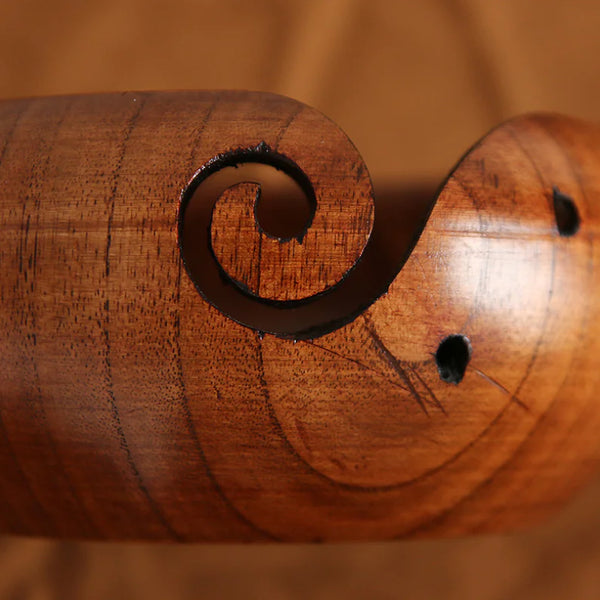 Wooden Yarn Bowl for Knitting Must Have