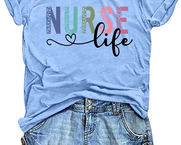 VVNTY Nurse Shirt for Women Nurse Life  [Short Sleeve]