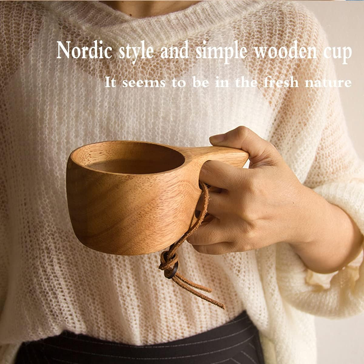 Mochiglory Wooden Mug Nordic Style 