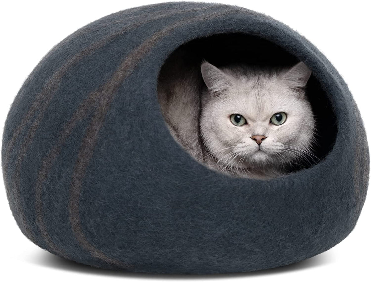 Cat Cave – Premium Handmade Felt Bed for Indoor Cats