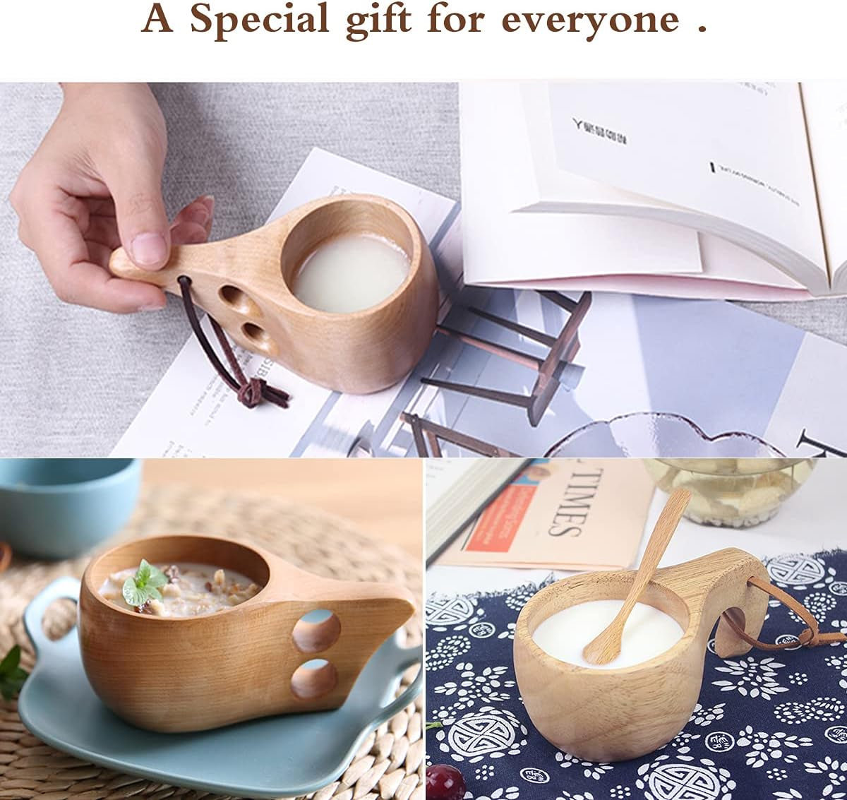 Mochiglory Wooden Mug Nordic Style 