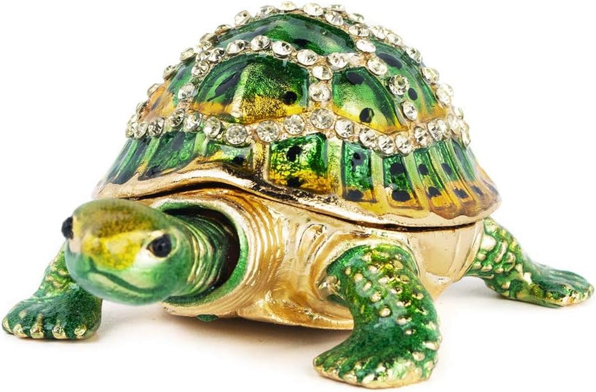Vintage Turtle Jewelry Trinket Box