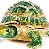 Vintage Turtle Jewelry Trinket Box