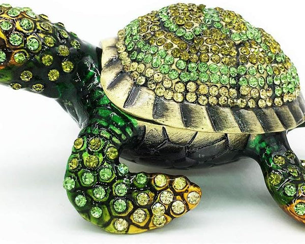 Vintage Turtle Jewelry Trinket Box