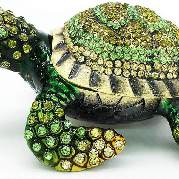 Vintage Turtle Jewelry Trinket Box