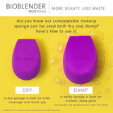 Bioblender Makeup Sponge Duo,for Liquid & Cream Foundation, Eco-Friendly 