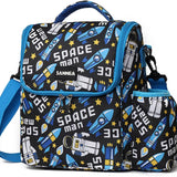 Reusable Lunch Box Tote with Side Water Bottle Pockets