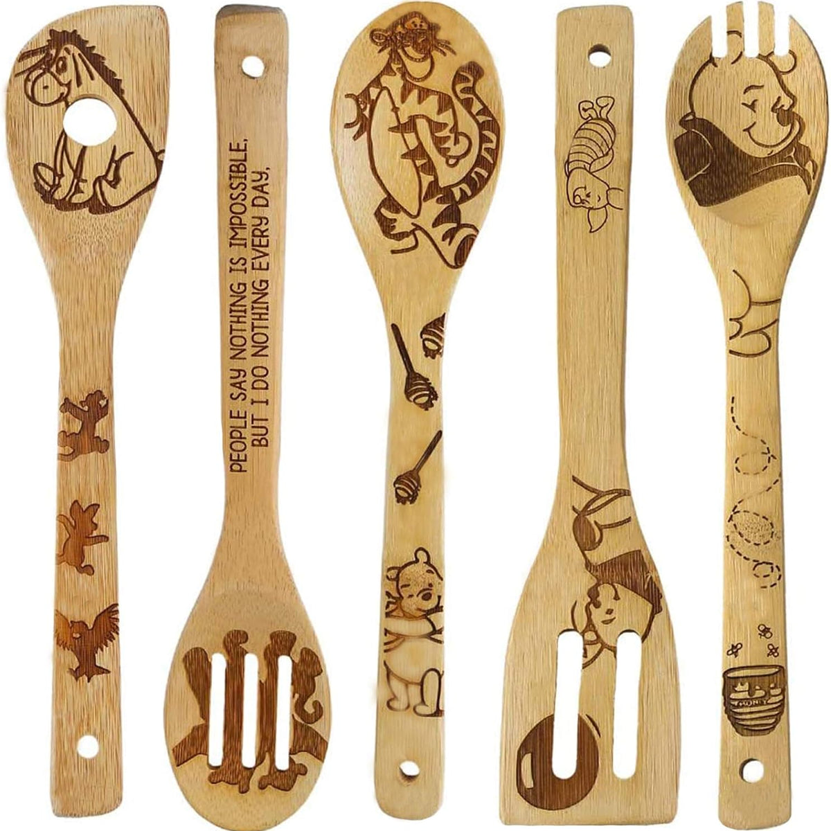 Cartoon Wooden Spoons for Cooking