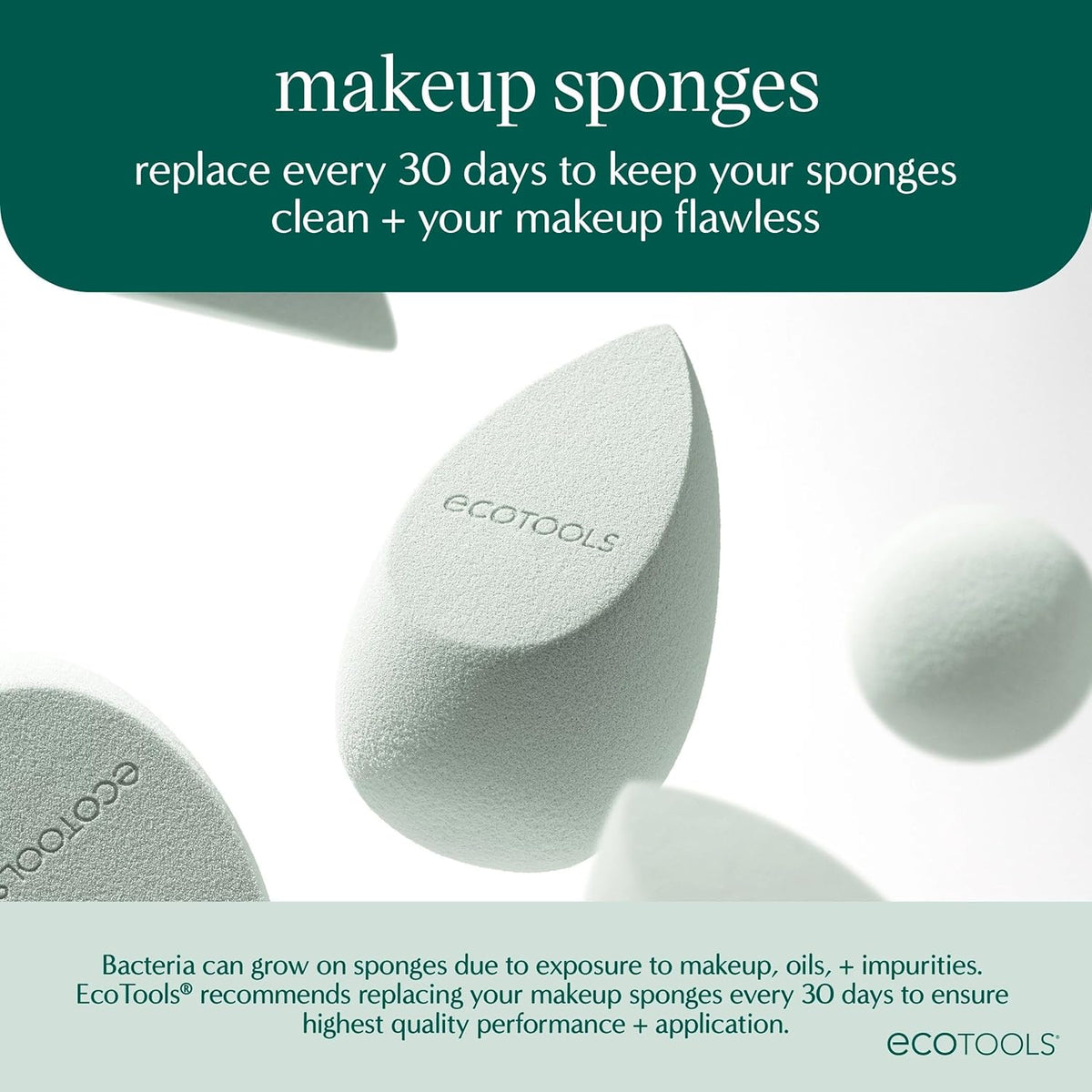Bioblender Makeup Sponge Duo,for Liquid & Cream Foundation, Eco-Friendly 