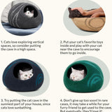 Cat Cave – Premium Handmade Felt Bed for Indoor Cats