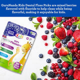 Dental Floss Picks for Kids, Extra-Long Giraffe-Shaped Picks, Fluoride-Free, Anti-Slip & Shred-Resistant Design & Eco-Friendly Handle & Berry Flavor, Ideal for Ages 3+, 90 Count (Pack of 1)