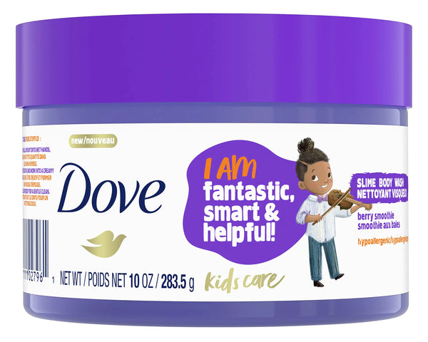 Dove Kids Care Slime Body Wash For Kids Berry Smoothie Hypoallergenic Skin Care 10 oz