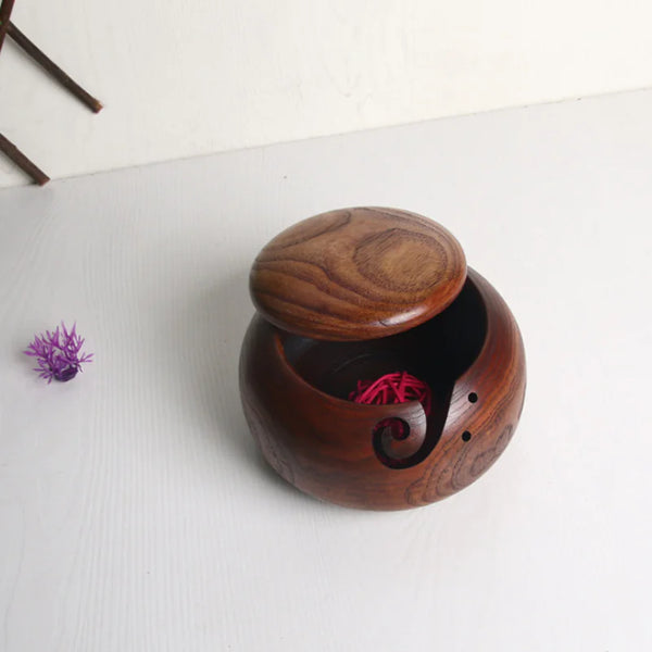 Wooden Yarn Bowl for Knitting Must Have